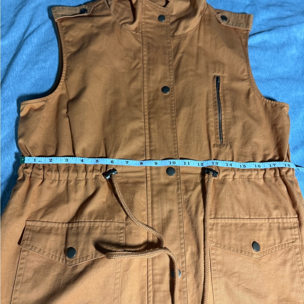 Zara Zenana Outfitters Marigold Hooded Women's Utility Vest- Size Medium - Picture 4 of 10